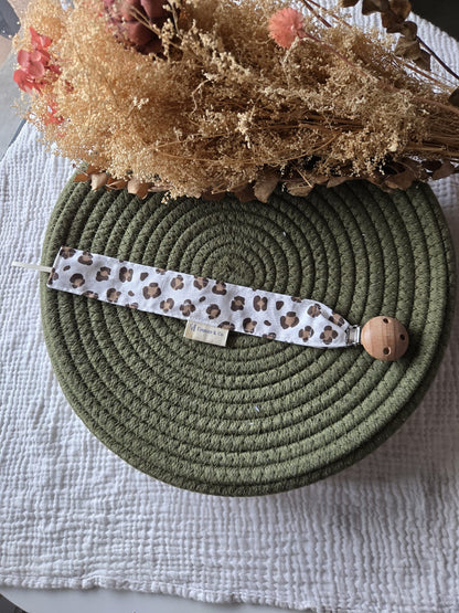 attache tétine Léopard